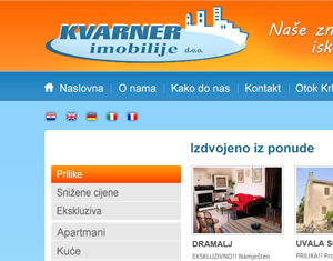izrada web stranica kvarner-imobilije.hr